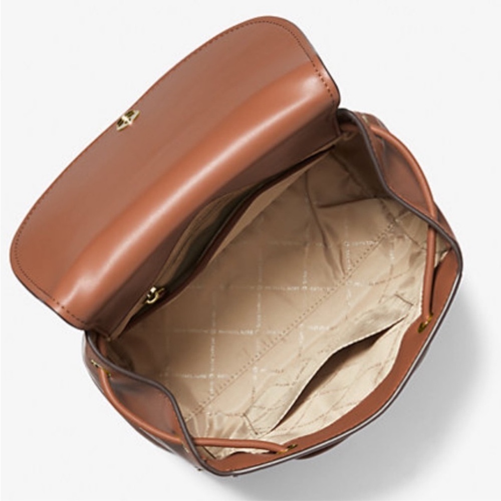Michael Kors Medium Logo Phoebe Backpack Brown - Picture 3 of 11